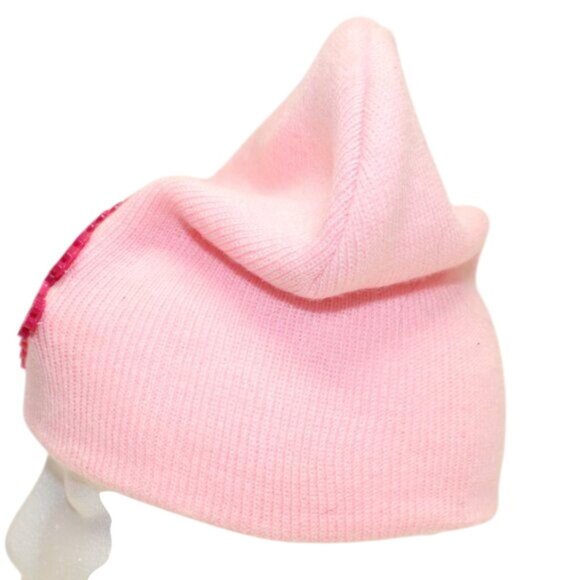 Handcrafted Handmade Bead My Little Pony Soft Pink Knit Beanie Adult - Picture 3 of 5